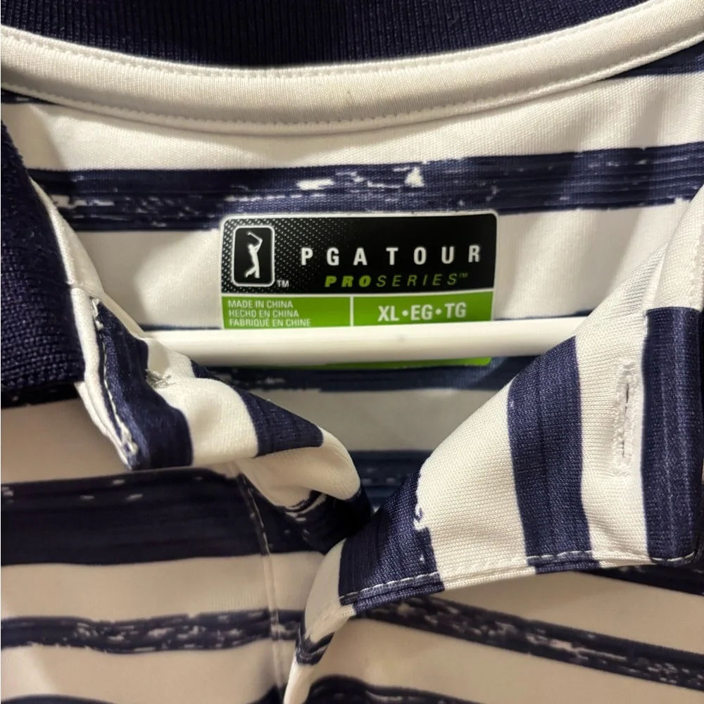 Striped Polo PGA‎ tour golf shirt 5/$25